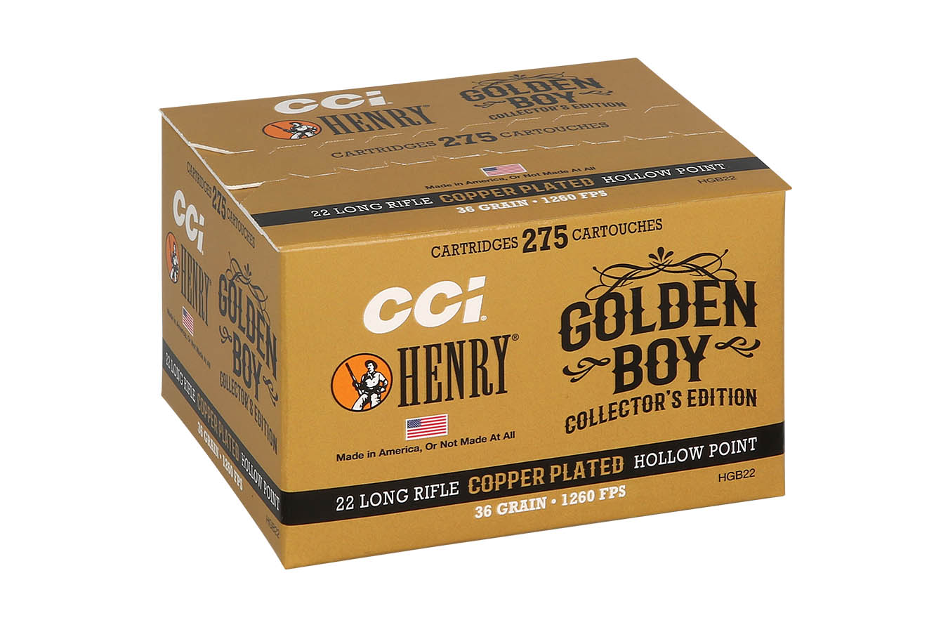 CCI AMMUNITION 22LR 36gr CPHP Golden Boy 275/Box